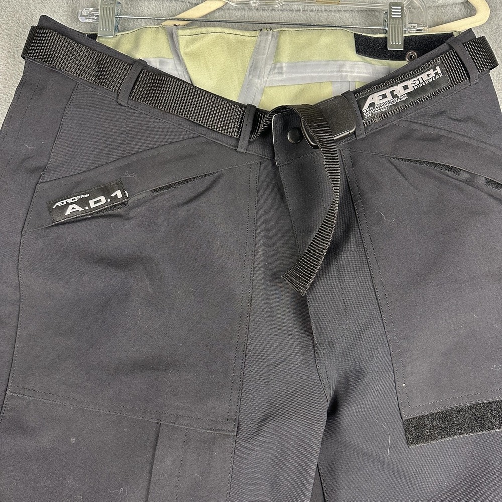 Aerostich AD-1 Pants Mens 36x34 Black Gore-Tex Motorcycle Cargo Waterproof Biker - Picture 2 of 14